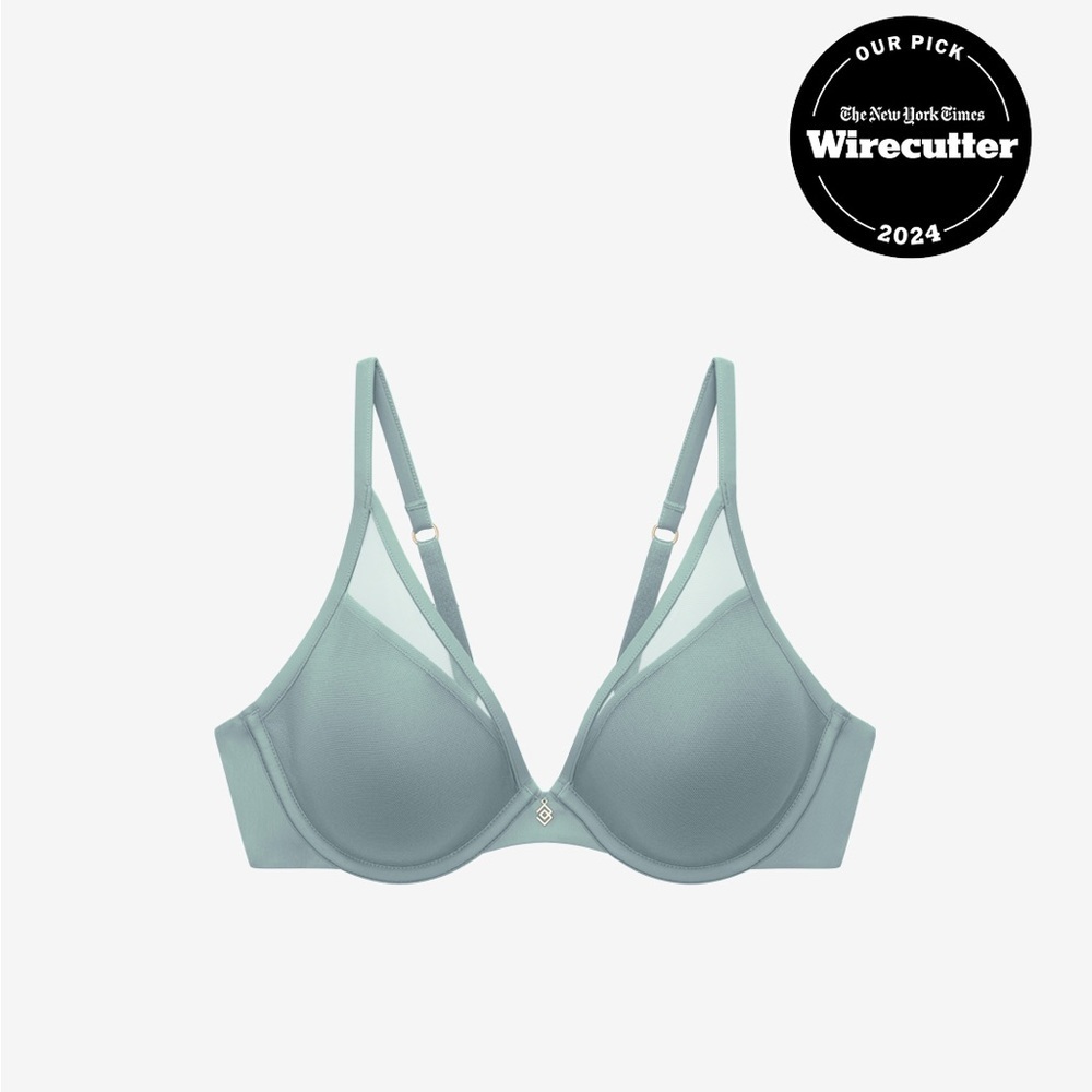 Thirdlove 24/7 Classic Uplift Plunge Bra Size 34H In Smooth Stone